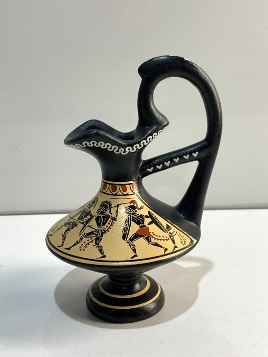 Vintage 1960's D. Vassilopoulos Hand Painted Greek Ewer Vase