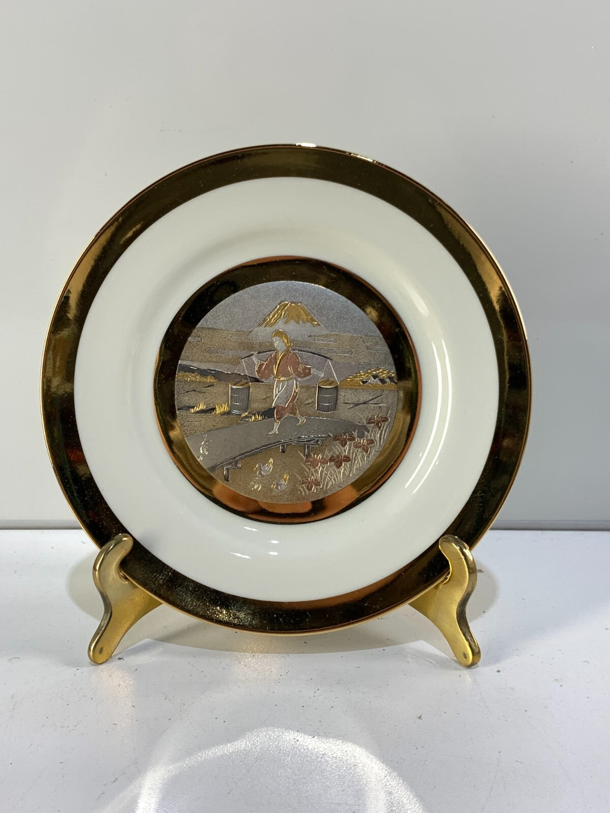 Chokin Small Oriental Collector Plate