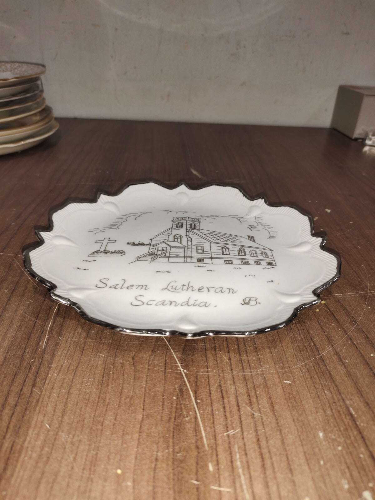 Vintage - Salem Lutheran Scandia Plate - 1987