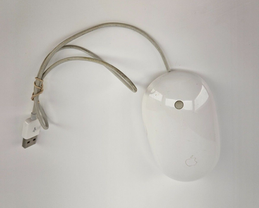 Apple A1152 White Mouse USB Wired Optical Mouse Genuine OEM