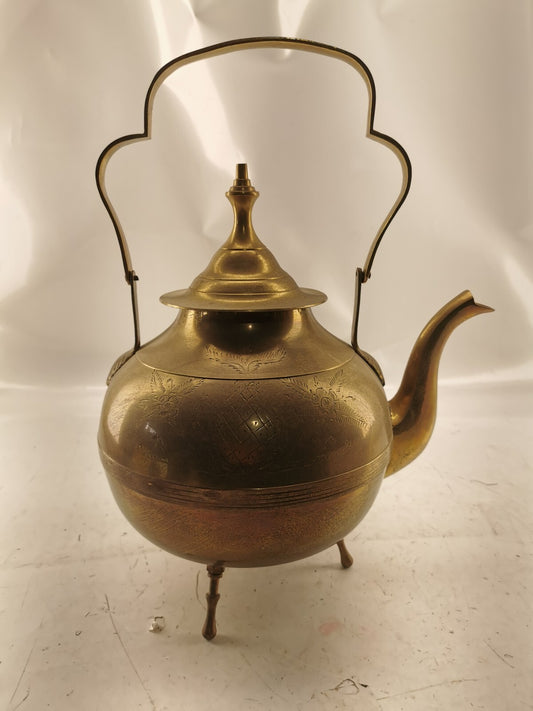 Vintage brass tea kettle