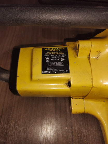 McCulloch 10'' Electric Chain Saw - 5780-04 120V - 50/60Hz