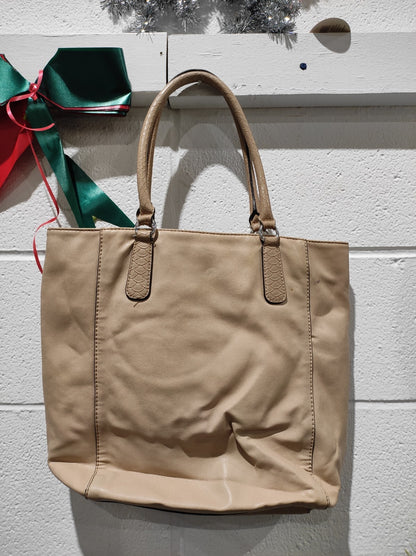 GUESS Rhinestones Large Tote Handbag Purse- Beige