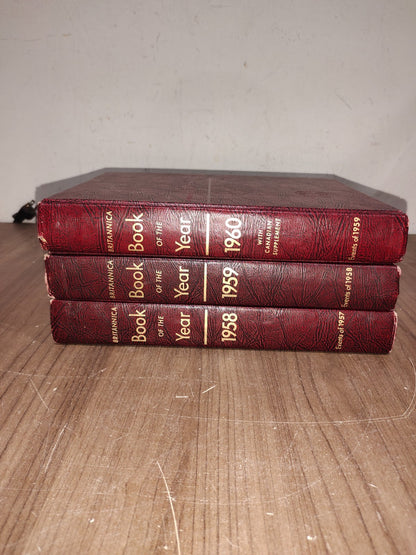 Encyclopedia Britannica Book Year - Set of 3 (1958-1959-1960)