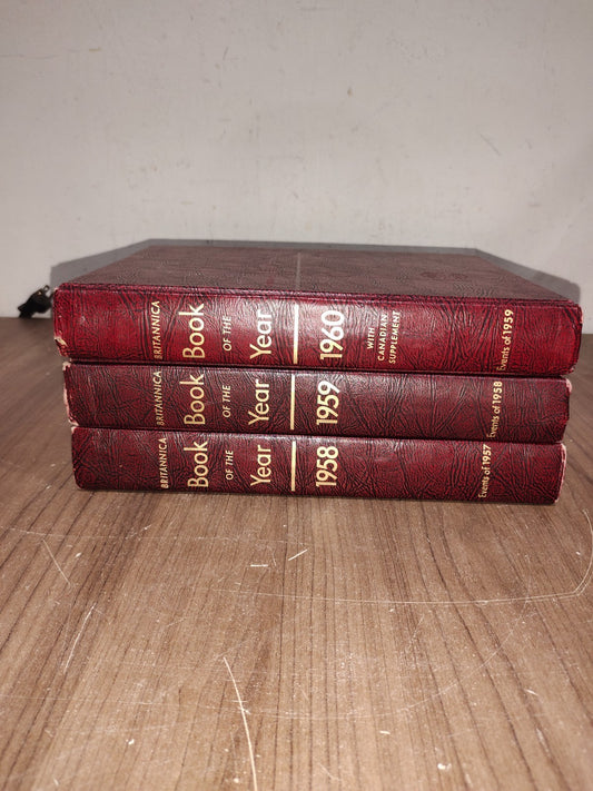 Encyclopedia Britannica Book Year - Set of 3 (1958-1959-1960)