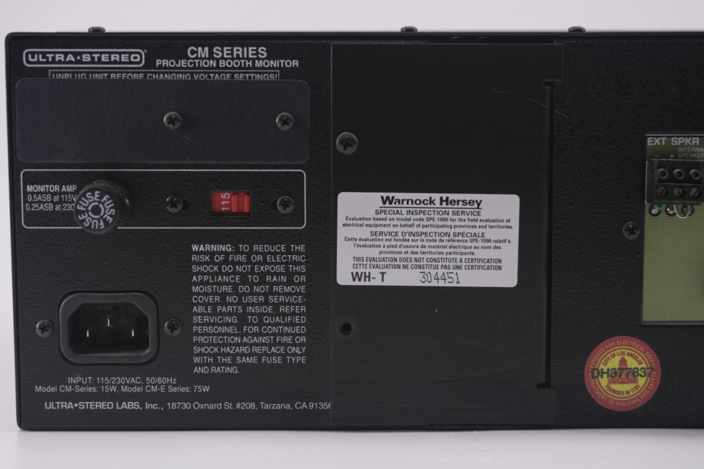 Dolby Labs CM-35 6-channel projection booth monitor