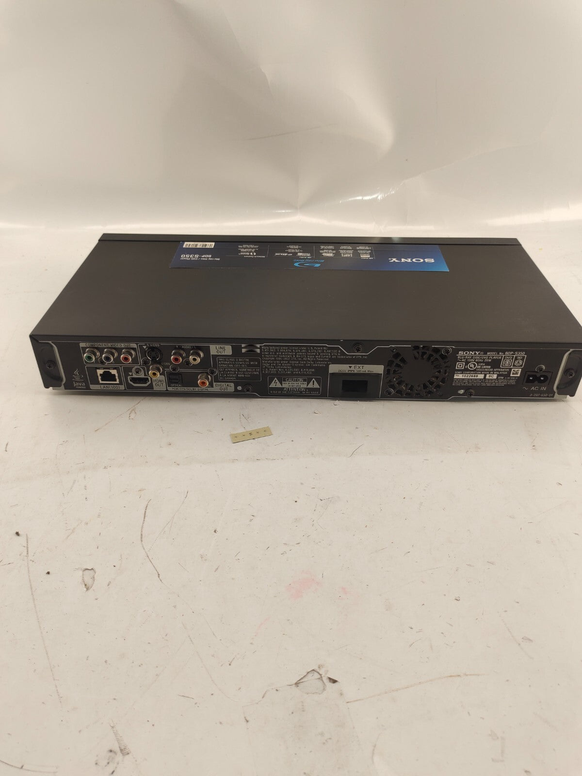 Sony Blu-Ray DVD/CD Player Model BDP-S350 HD 1080P