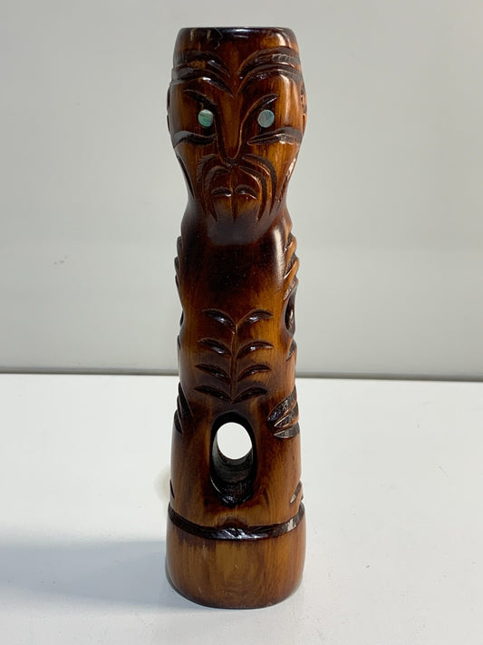 Vintage Carved Wood Tiki Bar Statue Maori New Zealand Polynesian Art
