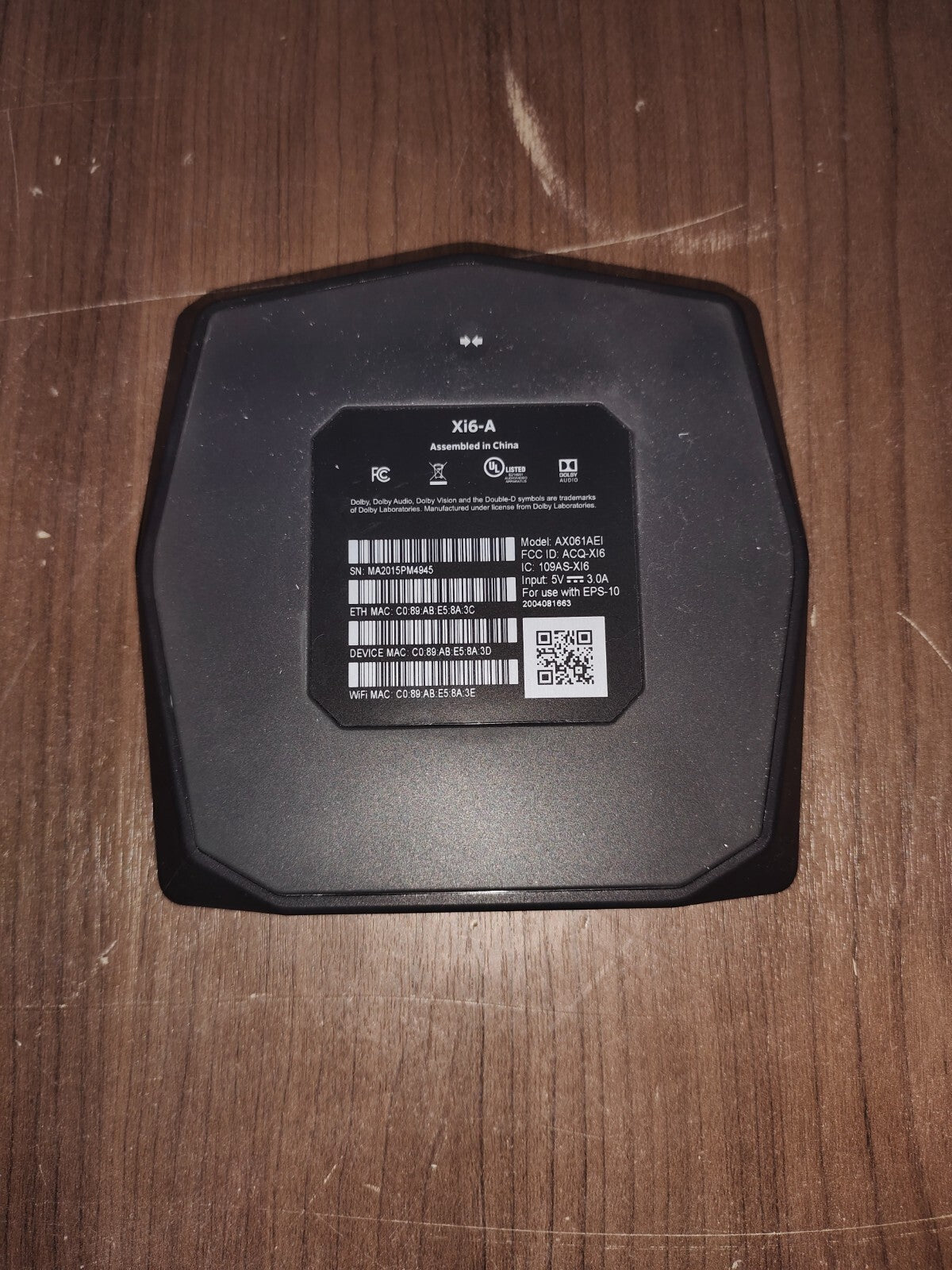XFINITY Xi6-A Model AX061AEI 4K Streaming TV Box