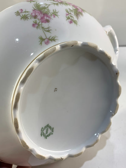 Vintage O&EG Royal Austria Round Serving Dish & Covered Sugar Bowl