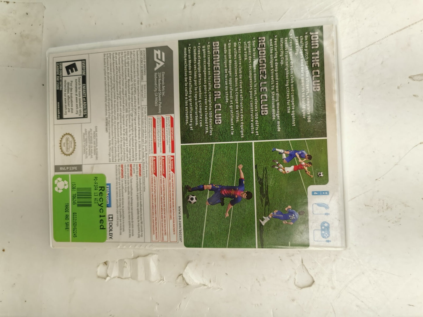 FIFA Soccer 13 (Nintendo Wii, 2012) Complete With Manual CIB!!