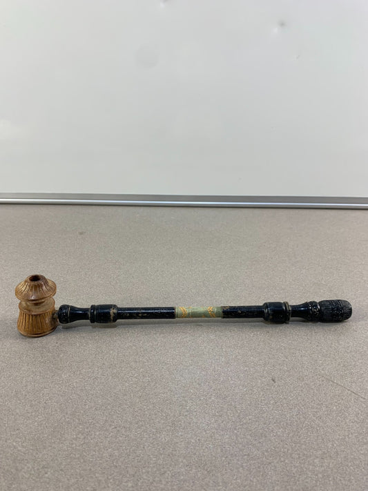 Vintage bamboo pipe Engraved.