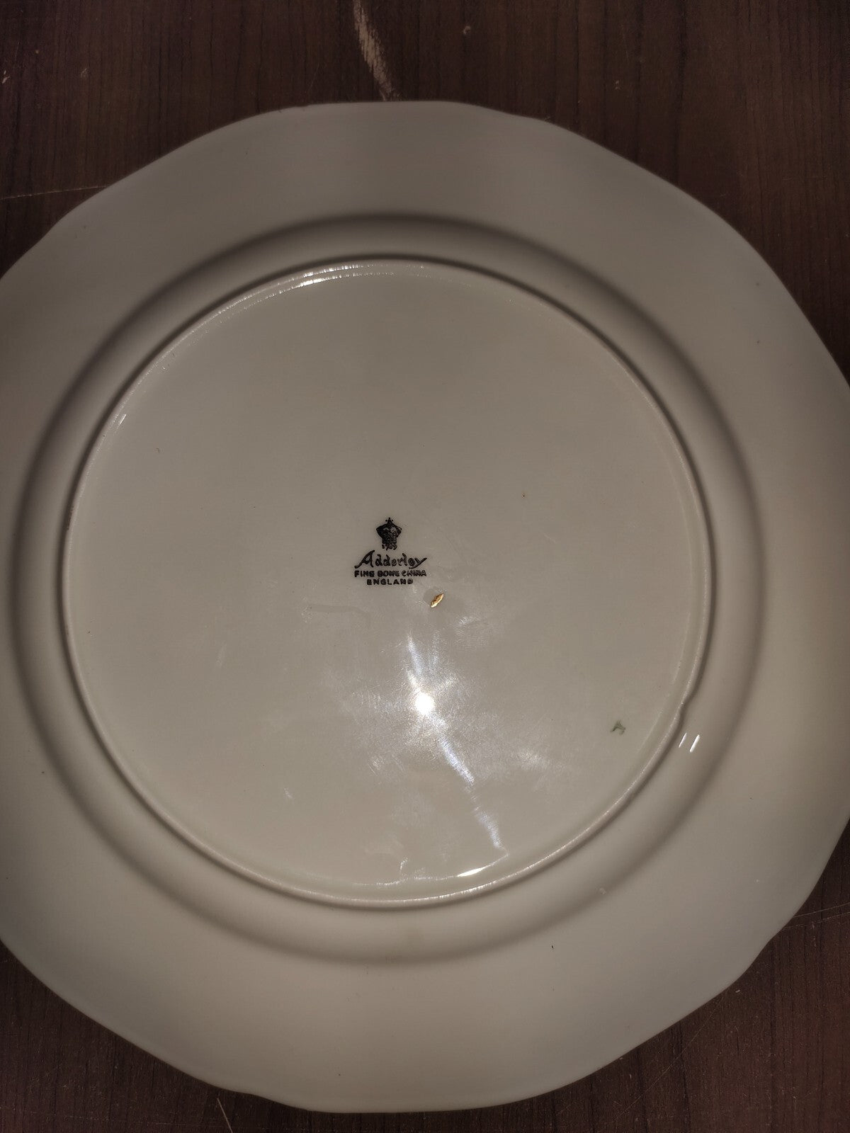 Vintage Adderley Glass Plate - Bone China - Made in England