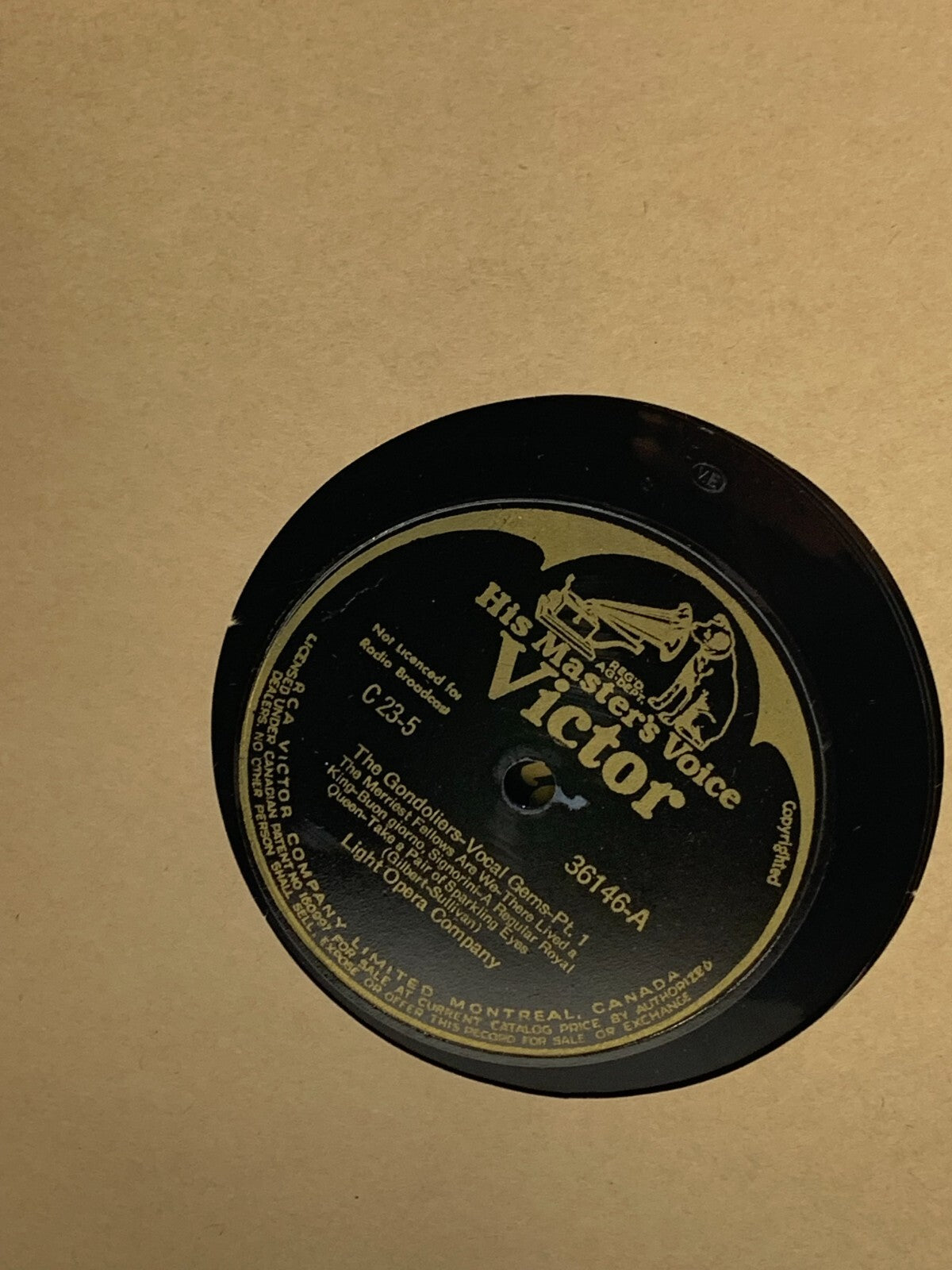 Vintage RCA Victor Concert Series The Yeoman of the Guard-Gilbert &Sullivan
