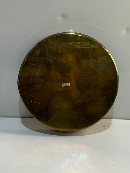 Danish Modern Circular Brass Serving Tray from Cawa, 1970s