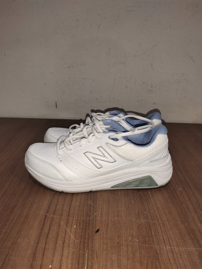 New Balance Womens 928 White Blue Walking Sneakers Shoes - Size US - 8
