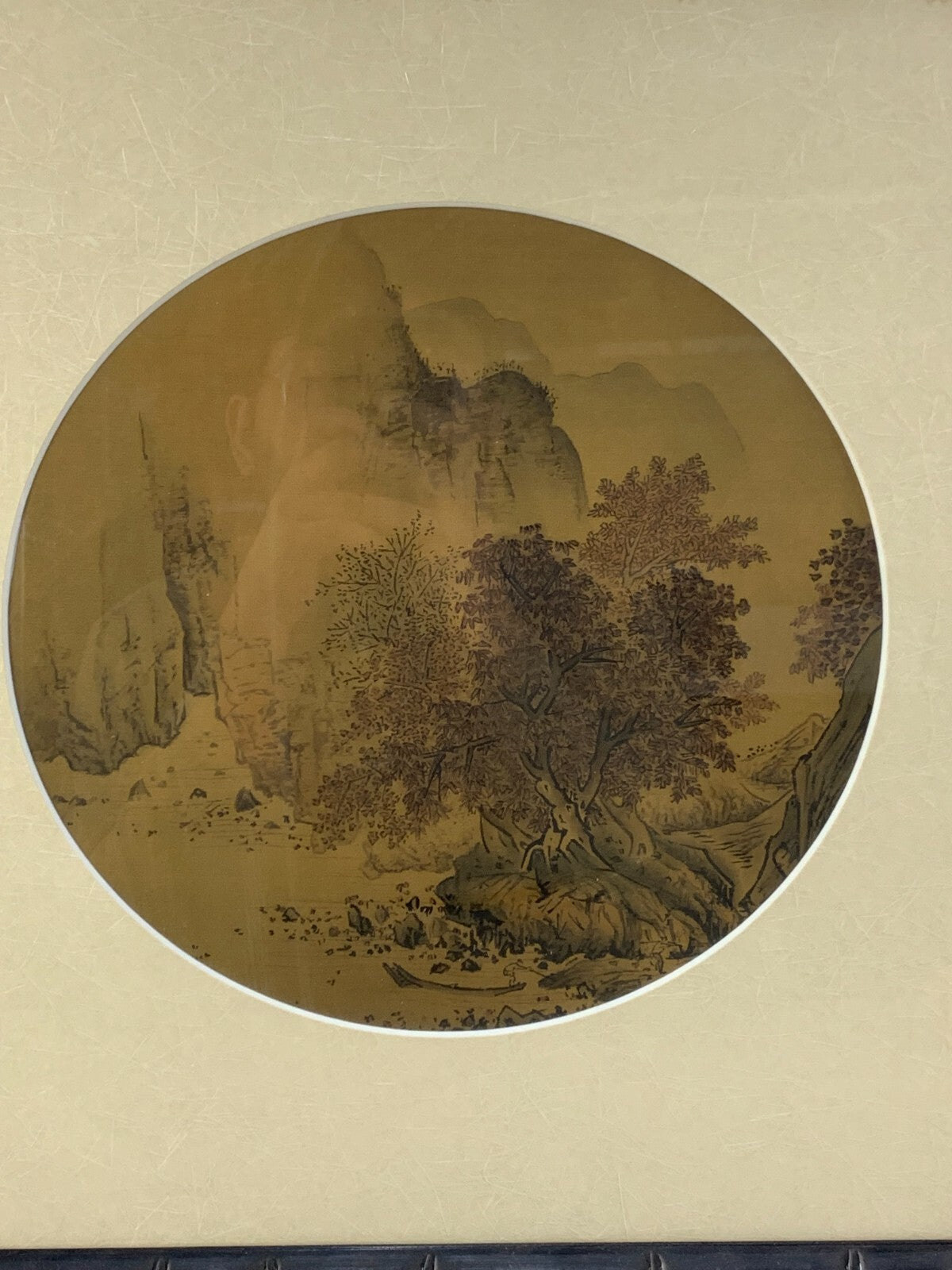 Framed Chinese Art – Autumn Mountain Red Tree – Xiao Zhao Landscape Print