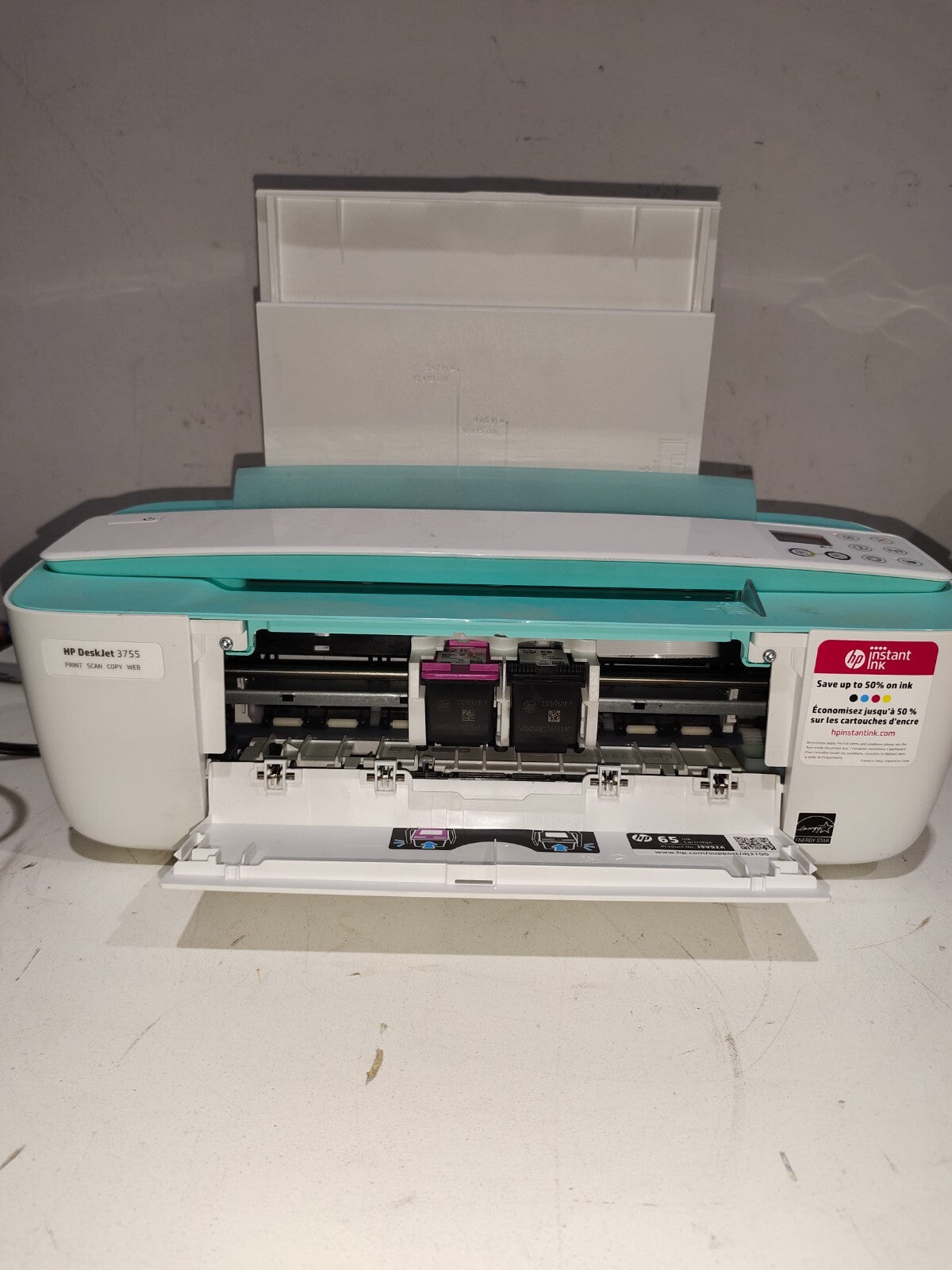 HP DeskJet 3755 Green Wireless All-in-One Color Inkjet Printer