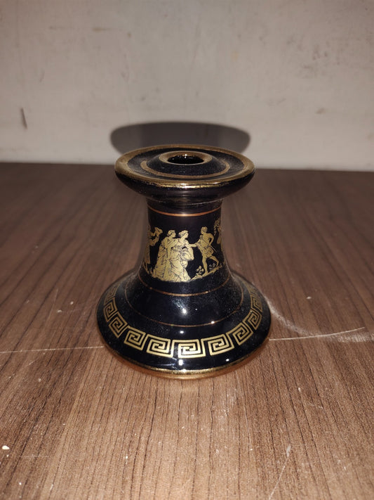 Vintage KE Hand Made In Greece In 24K Gold Plates Bougeoir