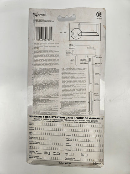Elite Radiant 50W Aquarium/Fish Tank 8” Heater Thermostat Control Fresh Salt