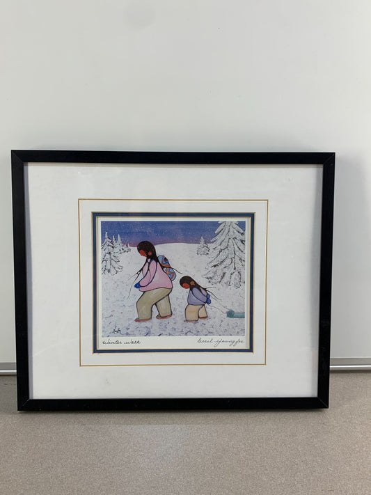 "Winter Walk" Contemporary Native Indigenous Print Art By Cecil Youngfox