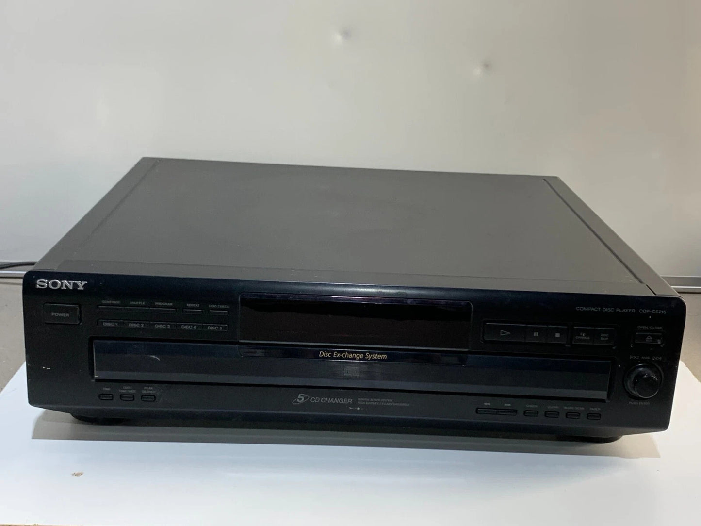 SONY 5-Disc Changer CD Player CDP-CE215 Carousel Exchange System NO REMOTE