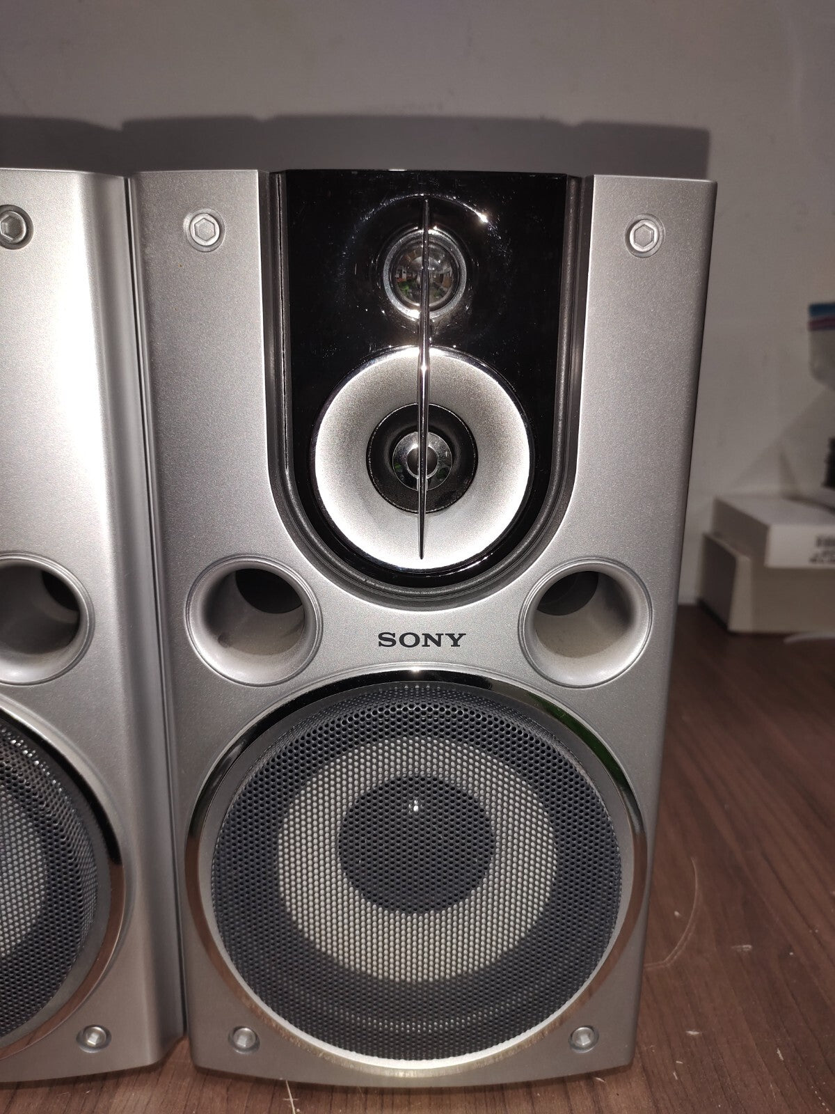 Sony SS-CHPX9 2 Way Book Shelf Speakers 120 Watts Black/Silver - Set of 2