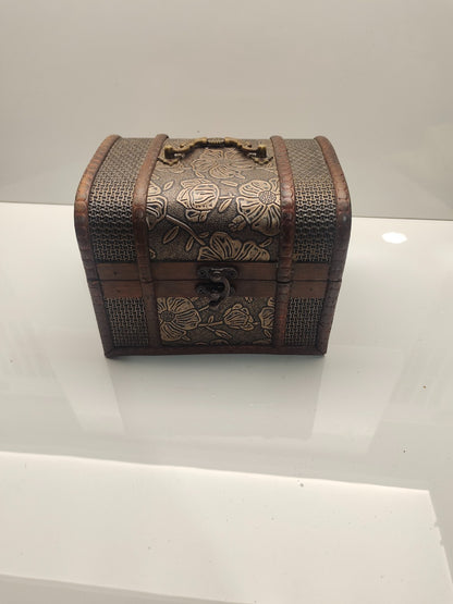 Vintage Large Wooden Antique Box Chest Brown box