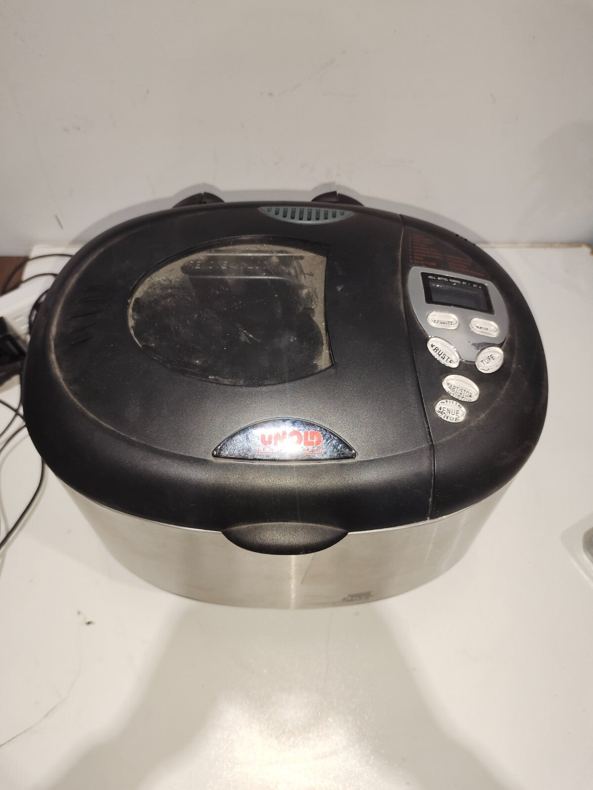 Unold Onyx Bread Maker Machine Model 8695 - German Requires connector