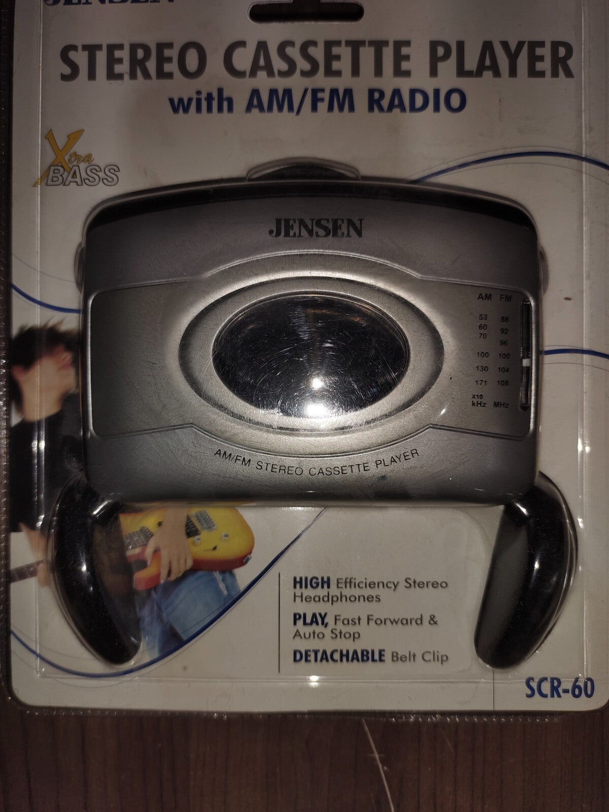 Jensen SCR-60 Portable Tape Player Stereo Cassette AM/FM Walkman - New