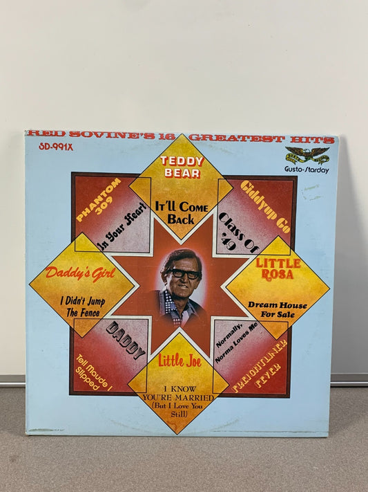 1977 RED SOVINE Greatest Hits LP Gusto-Starday SD-991X Shrink Country