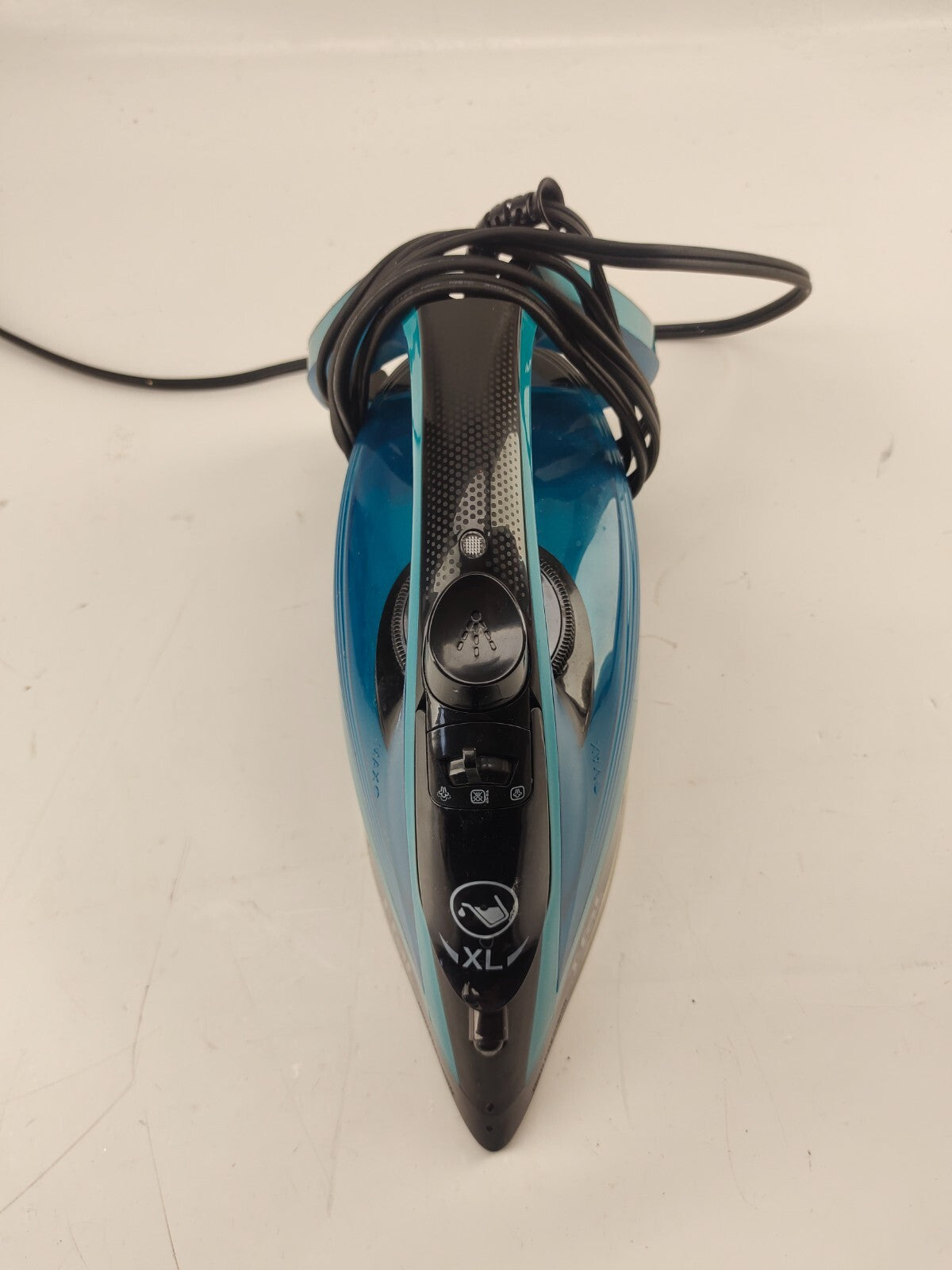 Tfal FV5841U0 1700W Ultraglide Plus Steam Iron, Black and Turquoise