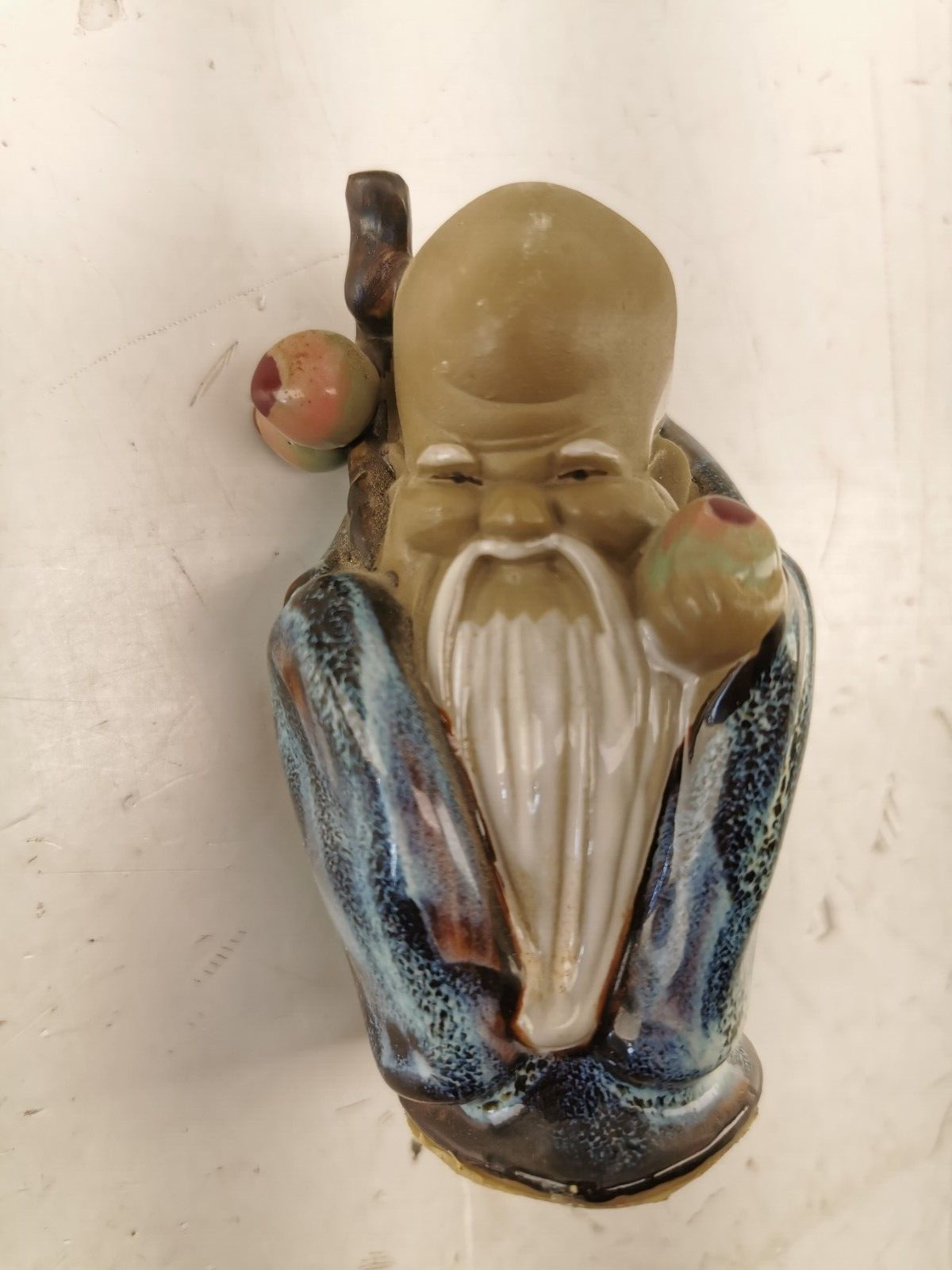 Vintage Chinese Shiwan Artistic Ceramic Mudman Glazed Figurine