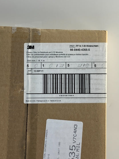 3M™ Privacy Filter for Widescreen Notebooks, 14.1 Inch, (PF14.1W)