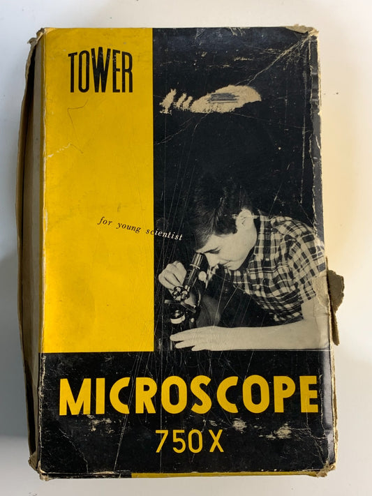 Vintage Tower model no. 27091 750x microscope For young scientist