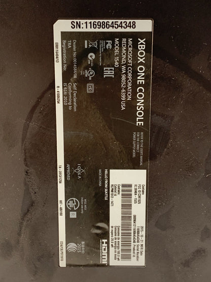 XBOX ONE CONSOLE MODEL 1540.