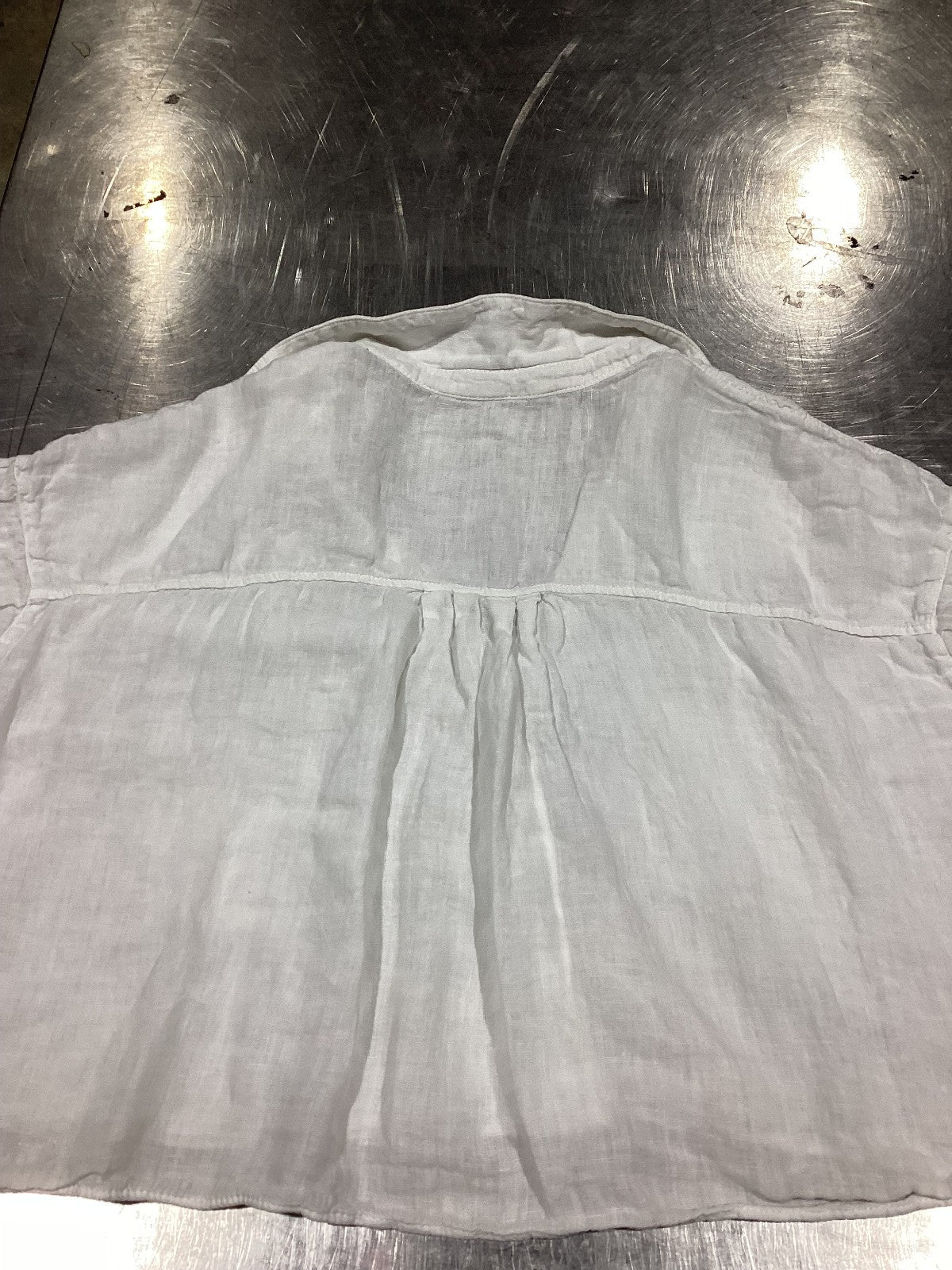 Zara White Linen Blouse