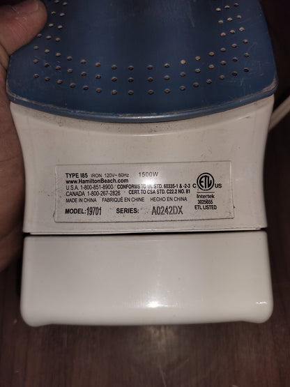 Hamilton Beach Durathon Iron with Cord Management - Model - 19701