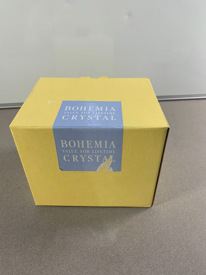 Vintage Bohemian Czech Clear 24% Lead COMET- CANDY BOX 7"