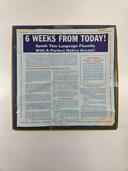 1958 Living HEBREW Language Course 40 Lessons 4 LP Records