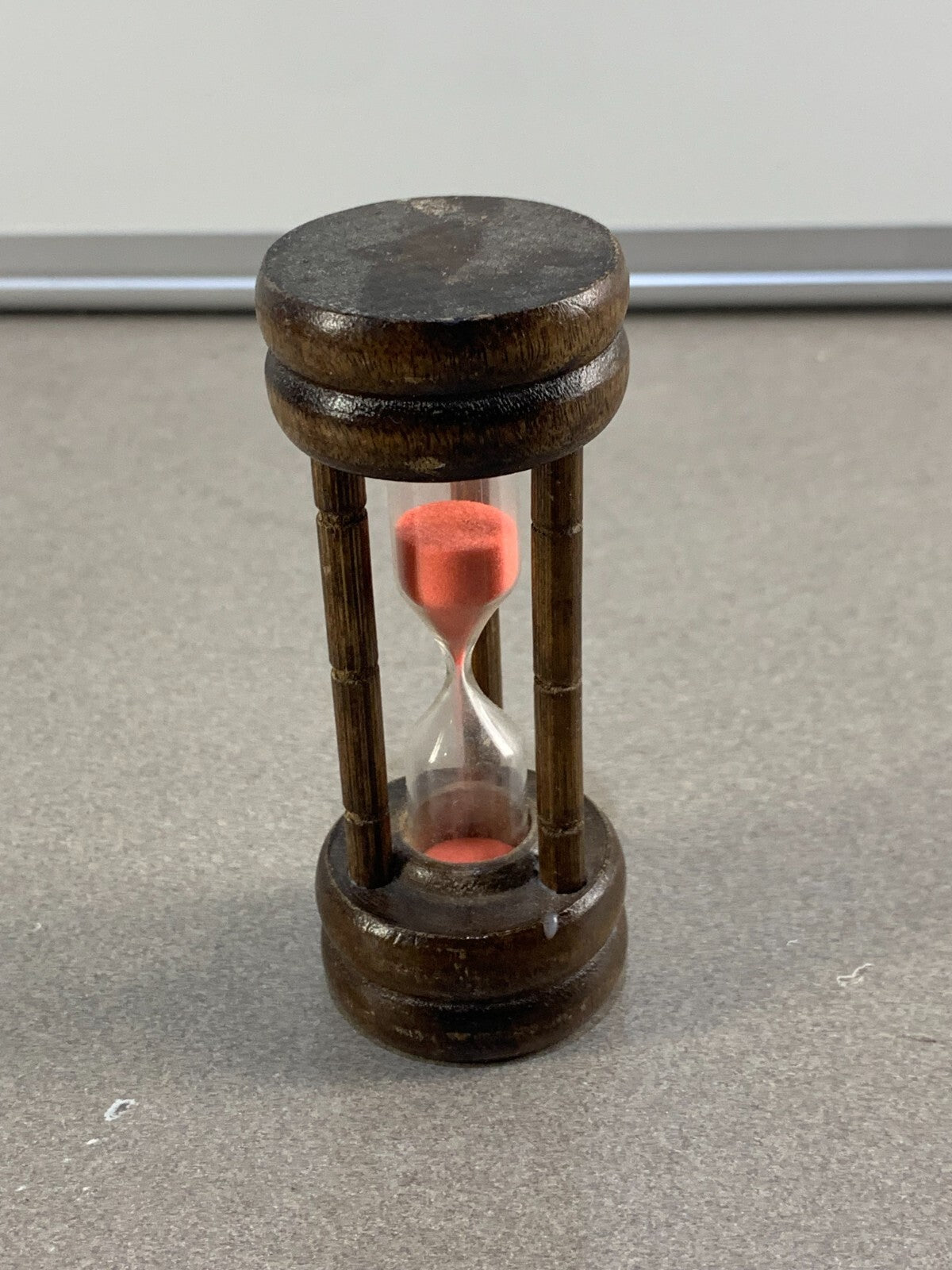 Vintage PINK Sand Wooden 5 Minute Glass Timer