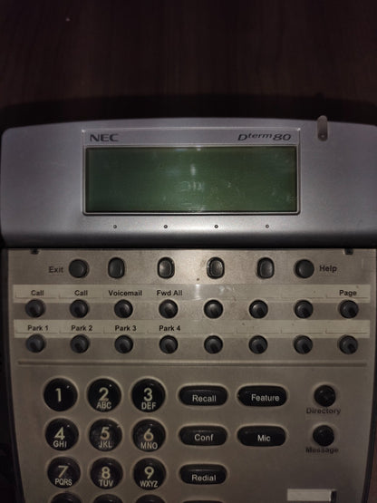 NEC DTH-16D-2(BK)TEL 780575 Dterm 80 Telephone Business Phone Silver - 3