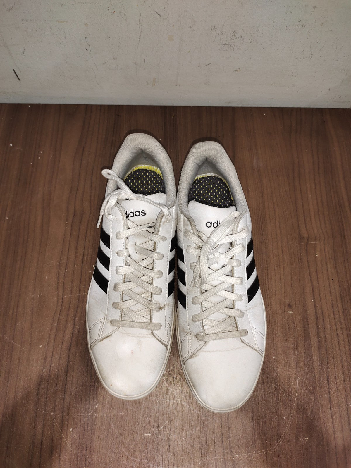 Adidas Neo Baseline Men's AGW9195 Tennis Shoes White Black - Size - 13(US)