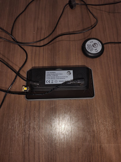Lielongren Loud Digital Alarm Clock LLR010A with 2 USB Ports