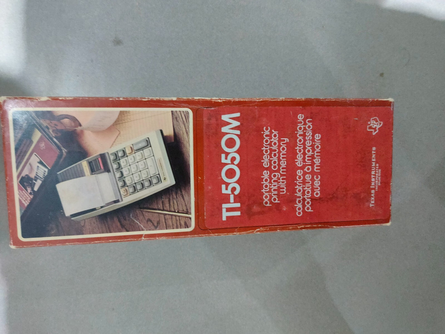 Vintage Texas Instruments TI-5050M Electronic Printing Calculator w/Original Box