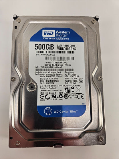 WD5000AAKS Western Digital Caviar Blue 500GB 7200RPM SATA 3.5in HDD