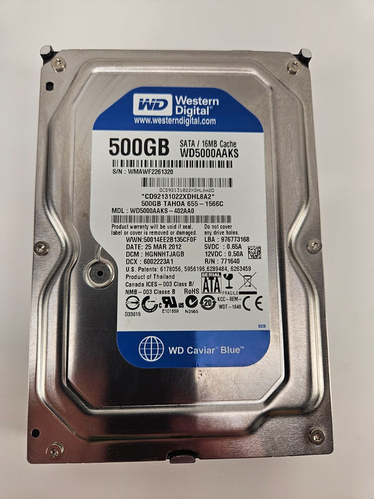 WD5000AAKS Western Digital Caviar Blue 500GB 7200RPM SATA 3.5in HDD