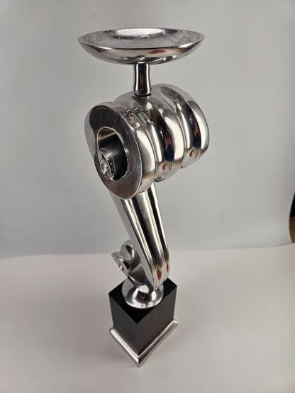 Chintz & Company Nickle Candle Holder Scroll