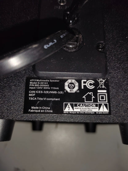 Logi Z213 S-00143 Multimedia 2.1 Computer Subwoofer - Black