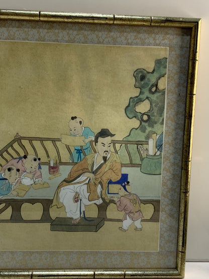 教子圖 ( godchild chart ) Chinese painting.